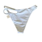 superdown White Cut Out Bikini Bottom XL Cheeky V High Cut Misty Revolve $48 NEW Photo 5