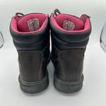 Women's Brahma Steel Toe Brown Leather Work Boots 8 Photo 3