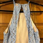 Lulus  Light Blue Backless Lace Cocktail Dress, Medium Photo 7