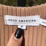 Good American  Classic 90s Ribbed Tank Top in Taupe Size 2 / US M Photo 5