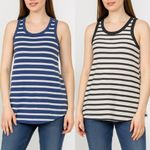 Old Navy Tank Bundle - Striped Sleeveless Tank Tops - Blue and Black Photo 1