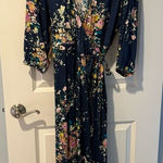 Love stitch Floral blue Midi Dress - Medium Photo 0