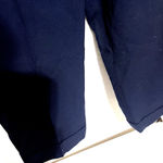 Kasper Vintage  navy Blue wool pants ASL womens 14P pleated cuffed wide leg Photo 2