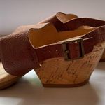Kork-Ease  Vienna Brown Leather Cork Wedge Sandals Womens Double Strap Adjustable Photo 4