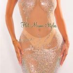 Hot Miami Styles  Women's Glittering Nude Dress‎ Photo 0