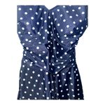 Yonique Navy Blue/White Polka Dot Swim Dress, Large Blue Photo 2