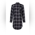 Rails Bianca Grey Black Metallic Plaid Top Tunic EUC Size XS Photo 4