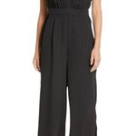 Kate Spade Black Velvet Trim Neck Tie Sleeveless Wide Leg Jumpsuit 4 Photo 2