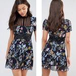 Foxiedox Anthropologie  Andora farfara floral lace mini dress size X small Photo 5
