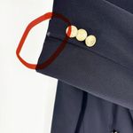 Talbots Vintage Military Style Blazer Worsted Wool Navy
Size 8 Nautical Photo 8