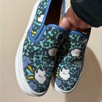 Coach  Cameron Aqua Blue Floral Flat Slip-on‎ Sneakers Women’s US Size 6.5 T Photo 1
