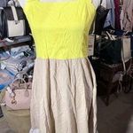 52seven dress sleeveless yellow beige white stretchy top new with tag Gold Photo 0