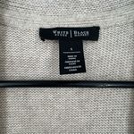 White House | Black Market  Long Line Sleeveless Cream Open Sweater Wool Alpaca SM Photo 4