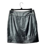 Club Monaco Skirt Women 2 Silver Gray Banded Waist A Line Mini Holiday Party Photo 1