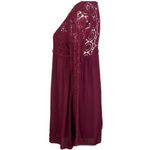 Altar'd State ALTAR’D STATE maroon empire waist dress with crochet top and sleeves. Small. EUC Photo 3