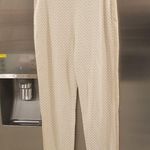 St. John ππ Houndstooth Jacquard Wool-Blend Knit Slim Crop Pants Camel & Ecru L Photo 3
