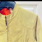 Nordstrom Bright Green Suede Jacket Leather Moto Biker L Zip Photo 3
