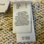 Liz Claiborne Size LARGE V-Neck Cable Knit Sweater Neutral Beige Cream Tan Photo 8