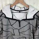 Beyond Yoga  Chromatic Quarter Zip Windbreaker Hoodie Black and White Size Medium Photo 2
