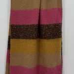 Ann Taylor Multicolor Fuzzy Striped Fringe Scarf Boho One Size Photo 0