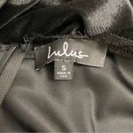 Lulus  Middle of the Night Black Velvet Off Shoulder OTS Mini Dress Size Small Photo 9