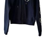 Ed Hardy  Black Snake  Skull Logo Cropped Zip Up Hoodie Sweatshirt SZ S #2290 Photo 4
