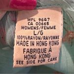 Eddie Bauer  Vtg Green‎ Floral Midi Dress 100% Rayon Size Large Photo 3