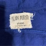 Alain Murati Studio Women Blue Gold Oversized 100% Linen Shacket with Hoodie M Size M Photo 11