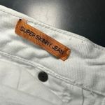 Tory Burch ‎ White Super Skinny Jean Zipper Ankle Detail Size 28 Photo 5