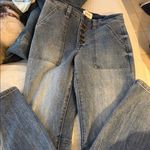 Joie  High Rise Denim Jeans with Button Detail Photo 0