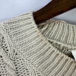 Lucky Brand  Sweater Dress S‎ Beige Cable Knit Long Sleeve Boho Preppy Academia Photo 4