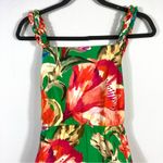 Farm Rio  Tropicart Floral Sleeveless Midi Dress Medium Green NWT Photo 6