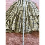 Moon River XS plaid check tiered ruffle midi dress yellow black Photo 2