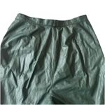 LORD & TAYLOR Women Green Straight Soft Genuine 100% Leather Pants VTG Sz 16 Black Photo 8