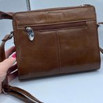 Vintage leather Ashwood crossbody satchel bag nut brown smooth leather. Photo 1