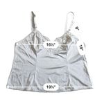 Addona Striped Lace Trimmed Adjustable cami Tank size S Black Photo 2