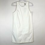 J.Crew  Denim Seamed Shift Dress in White Size 0 Photo 3