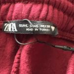 ZARA  wide leg track pants burgandy  Photo 3