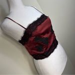Goth Burgundy Lace Trim Crop Top size XS Red Photo 6