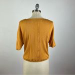 Free People  Beach Mustard Ribbed Top Photo 4
