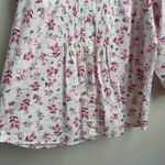 Woman Within  Floral Button Down White Blouse 22/24 Photo 4