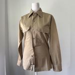 Vintage ‘70s Conqueror / Long Beach Uniform Co. Tan Button Down Work Shirt Size XXS Photo 1
