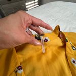 Free People  lost in you golden yellow flower high low midi short sleeve dress M Photo 8