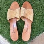 Vintage Maserati Woven Leather Wedge Sandals Made in Italy Tan Size 10 Photo 1