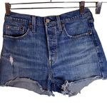 Levi's Levi 501‎ Womens Cut Off Denim Shorts Size 27 Distressed Vacation Photo 0