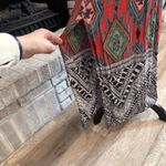 Angie  Abstract Tank Bohemian Boho Maxi Sun Dress Black‎ Red Medium Southwestern Photo 11