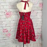 Hell Bunny  NWT Alison Red & Black Cherry Fit and flare retro pinup vibe Dress Photo 7