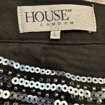 House of London Sequin Wide Leg Pants Black Size L Photo 7