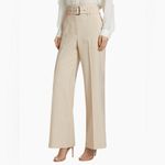 Elie Tahari  Diana Pinstriped Belted Pants Sand and White Stripe size 8 NWT $345 Photo 3