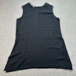 Bryn Walker Sleeveless Tunic Top Side Split Women's Small Black Linen Laganlook Photo 0